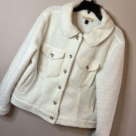 Universal Threads White Sherpa Jacket - Size XL - Picture 2 of 9